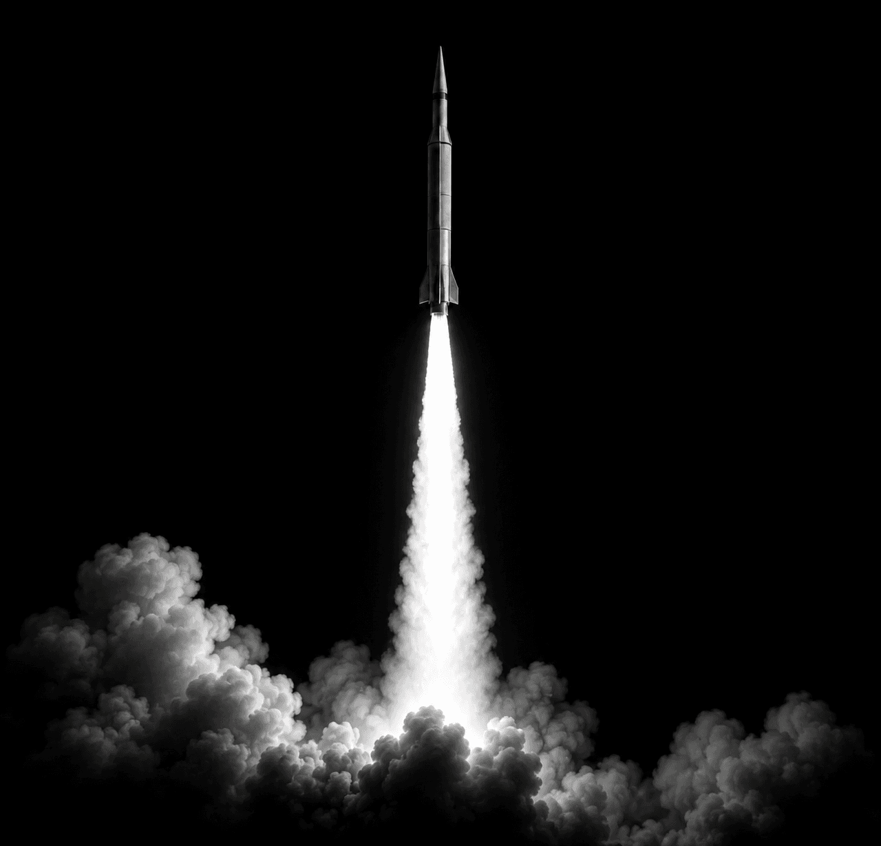 Concept image of a rocket ascending